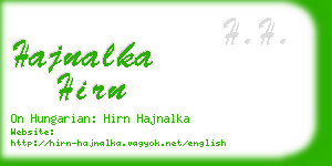 hajnalka hirn business card